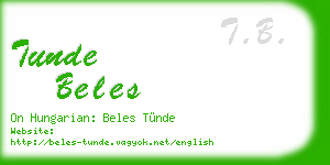 tunde beles business card